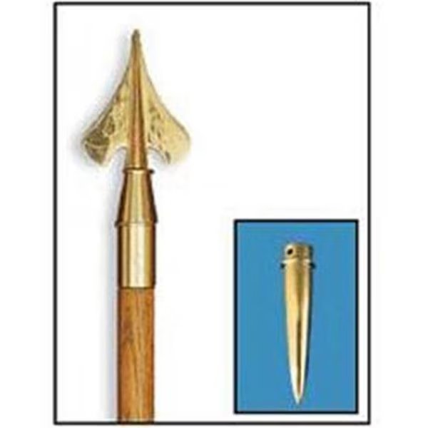 Annin Flagmakers 555810 8 ft. X 1-.16 in. Guidon Staff with Brass Ornament & Bottom Ferrule, Annin Flagmakers, Mfr#: 555810